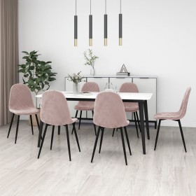 Sillas de comedor 6 unidades terciopelo