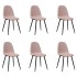 Sillas de comedor 6 unidades terciopelo