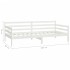 Sofá cama con colchón madera de pino maciza blanco 90x200