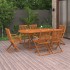 Juego comedor de jardín 7 pzas madera maciza acacia