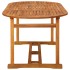 Juego comedor de jardín 7 pzas madera maciza acacia
