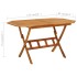Juego de comedor de jardín 5 piezas madera maciza de