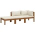 Muebles de jardín 3 pzas madera maciza de acacia cojines