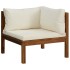 Muebles de jardín 3 pzas madera maciza de acacia cojines