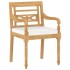 Set de muebles de jardín 4 pzas y cojines madera maciza de