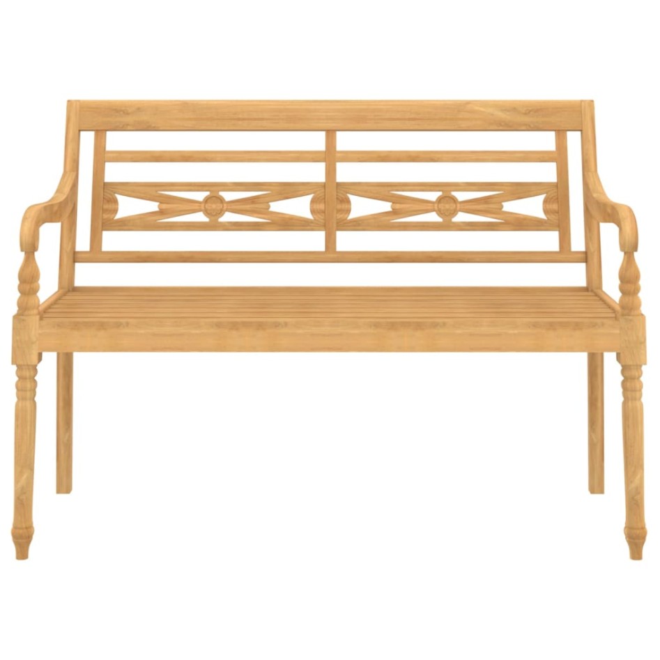 Set de muebles de jardín 4 pzas y cojines madera maciza de