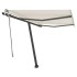 Toldo de pie retráctil manual crema 350x250