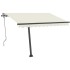 Toldo de pie retráctil manual crema 350x250