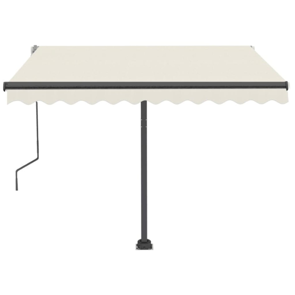 Toldo de pie retráctil manual crema 350x250