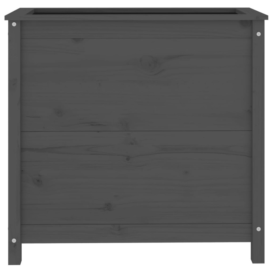 Jardinera madera maciza de pino gris 82,5x40x78