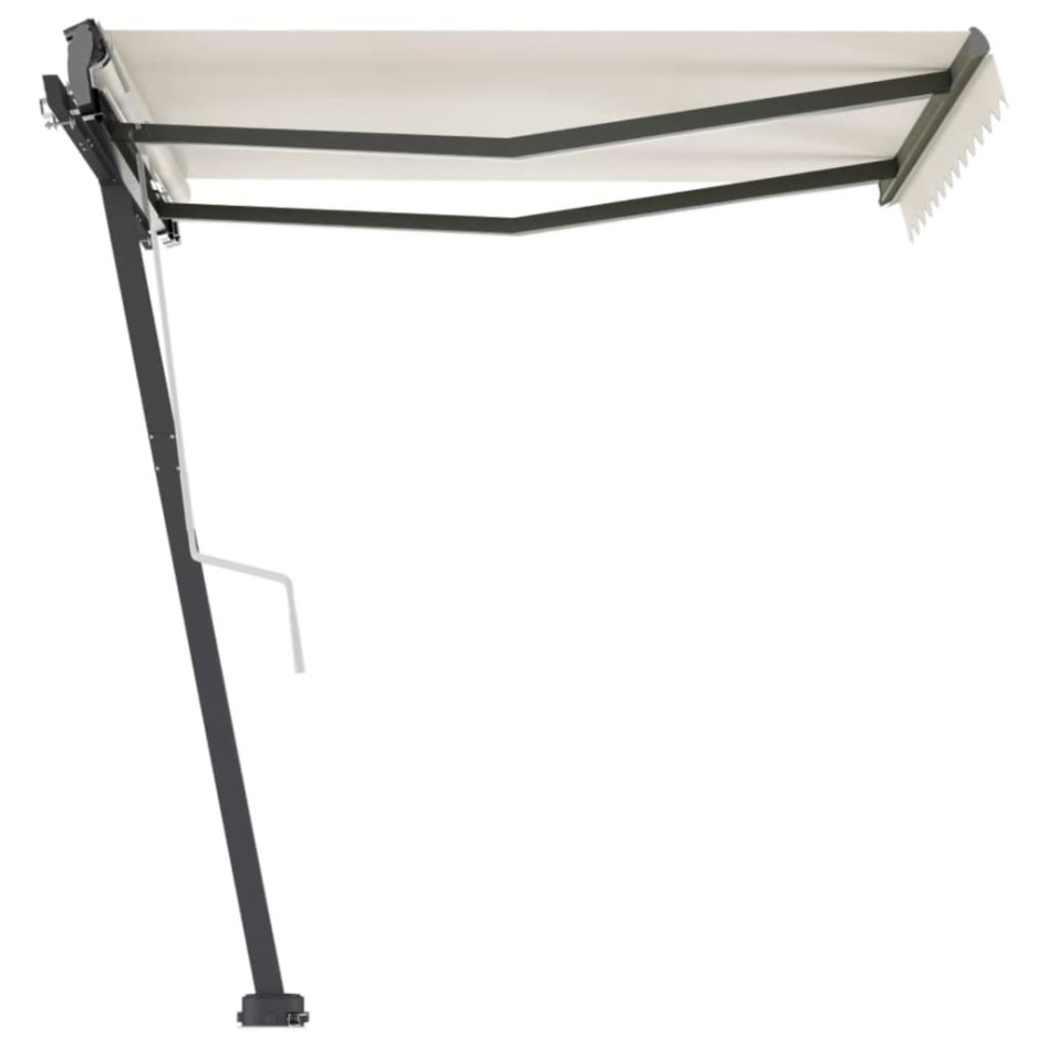 Toldo de pie retráctil manual crema 350x250