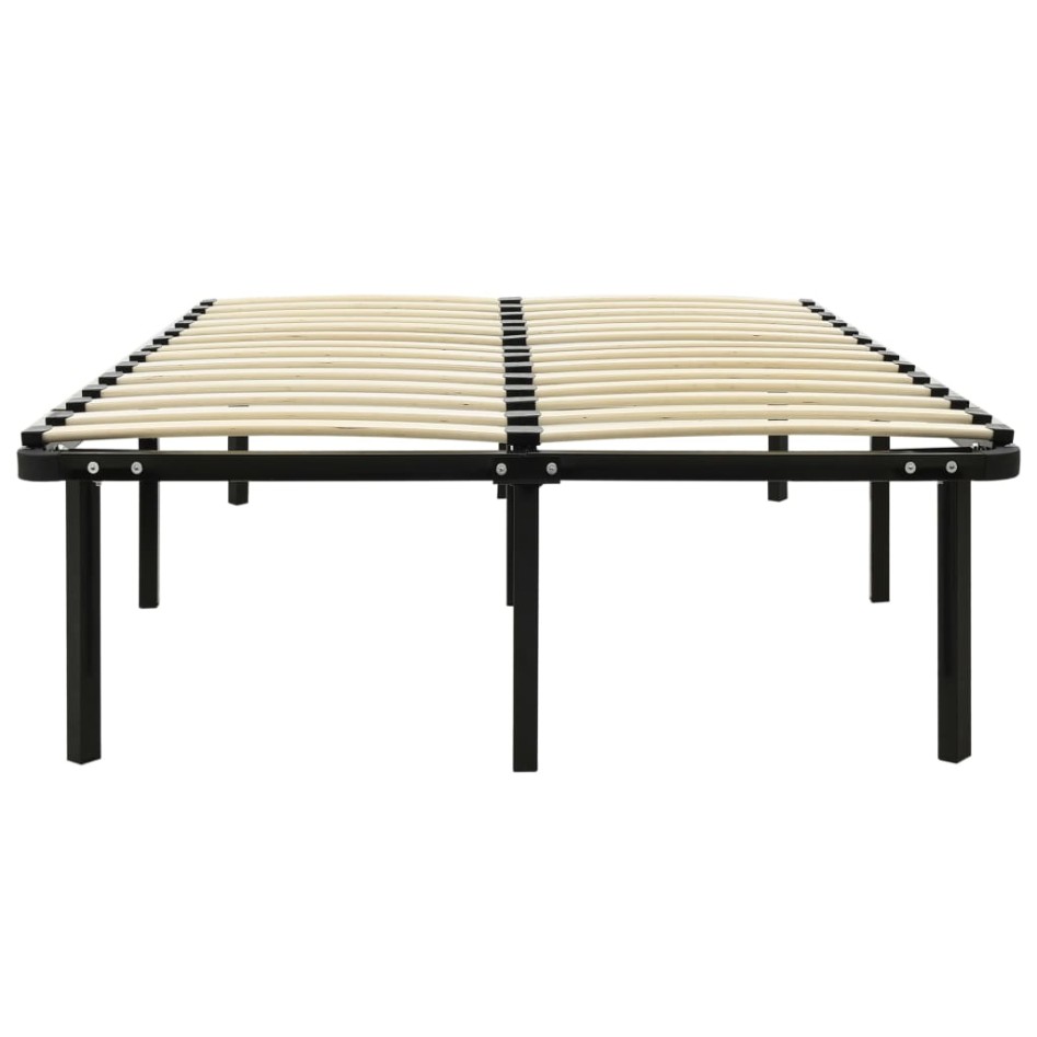 Estructura de cama sin colchón metal negro 120x200
