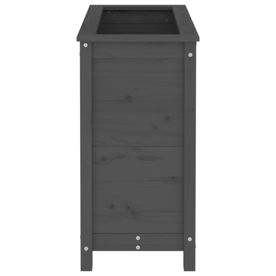 Jardinera madera maciza de pino gris 82,5x40x78