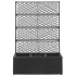Enrejado y arriate 3 macetas ratán sintético negro 83x30x130