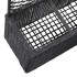 Enrejado y arriate 3 macetas ratán sintético negro 83x30x130