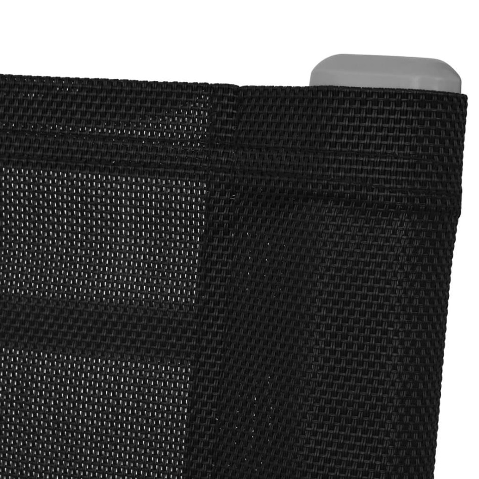 Sillas mecedoras de jardín 2 unidades acero y textilene