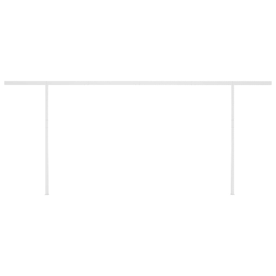 Toldo retráctil automático con postes gris antracita 5x3