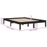 Estructura de cama sin colchón madera maciza negro 200x200