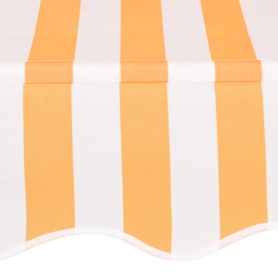 Toldo manual retráctil 350 cm naranja y blanco a