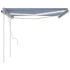 Toldo retráctil manual con luz LED azul y blanco 4,5x3