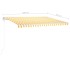 Toldo retráctil manual con luz LED amarillo y blanco 4,5x3