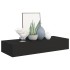 Estantes de pared con cajón 2 uds MDF negro 60x23,5x10