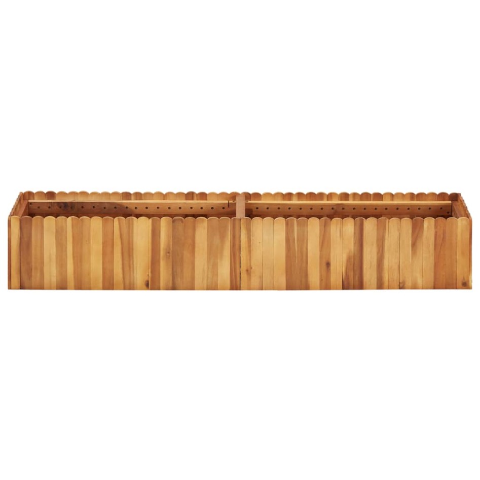 Arriate elevado de madera maciza de acacia 150x30x25