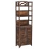 Mueble expositor madera de paulownia marrón oscuro 46x24x140