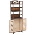 Mueble expositor madera de paulownia marrón oscuro 46x24x140
