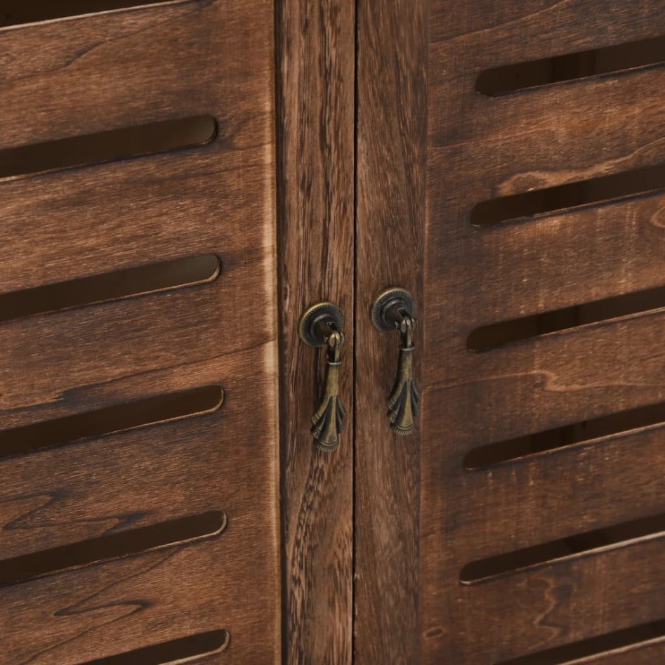 Mueble expositor madera de paulownia marrón oscuro 46x24x140