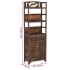 Mueble expositor madera de paulownia marrón oscuro 46x24x140