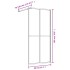 Mampara puerta de ducha vidrio transparente ESG rojo 90x195