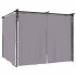 Cenador con cortinas acero gris antracita 3x3