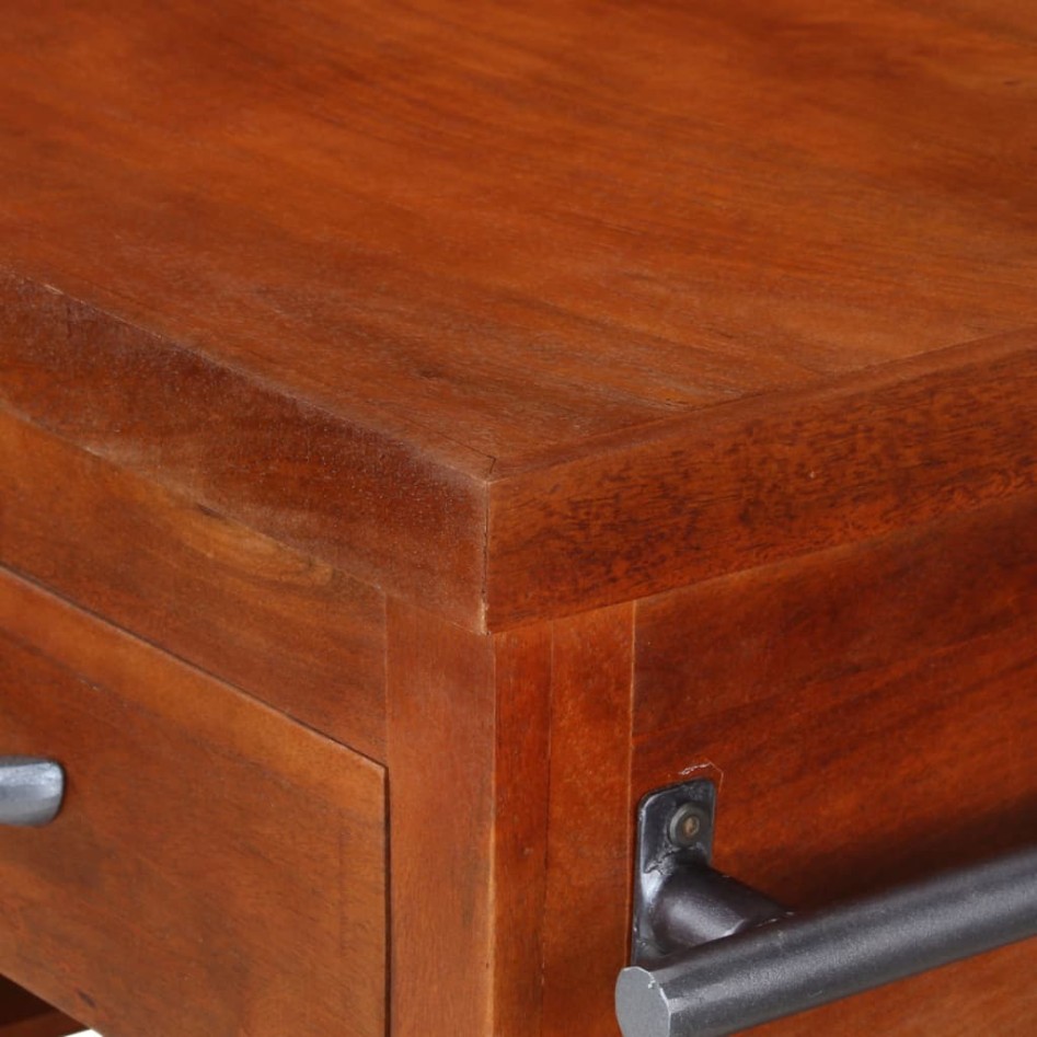 Carrito de cocina de madera maciza de acacia 100x48x89