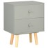 Mesitas de noche 2 unidades madera maciza pino gris 40x30x50