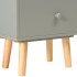 Mesitas de noche 2 unidades madera maciza pino gris 40x30x50
