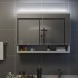 Armario de baño con espejo MDF blanco 80x15x60