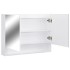 Armario de baño con espejo MDF blanco 80x15x60