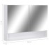 Armario de baño con espejo MDF blanco 80x15x60