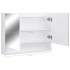 Armario de baño con espejo MDF blanco 80x15x60