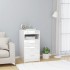 Cajonera de madera contrachapada blanco brillante 40x50x76
