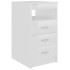 Cajonera de madera contrachapada blanco brillante 40x50x76