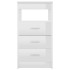 Cajonera de madera contrachapada blanco brillante 40x50x76