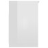 Cajonera de madera contrachapada blanco brillante 40x50x76