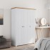 Armario de 3 puertas pino Panamá Range blanco 118x50x171,5