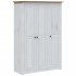 Armario de 3 puertas pino Panamá Range blanco 118x50x171,5