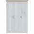Armario de 3 puertas pino Panamá Range blanco 118x50x171,5