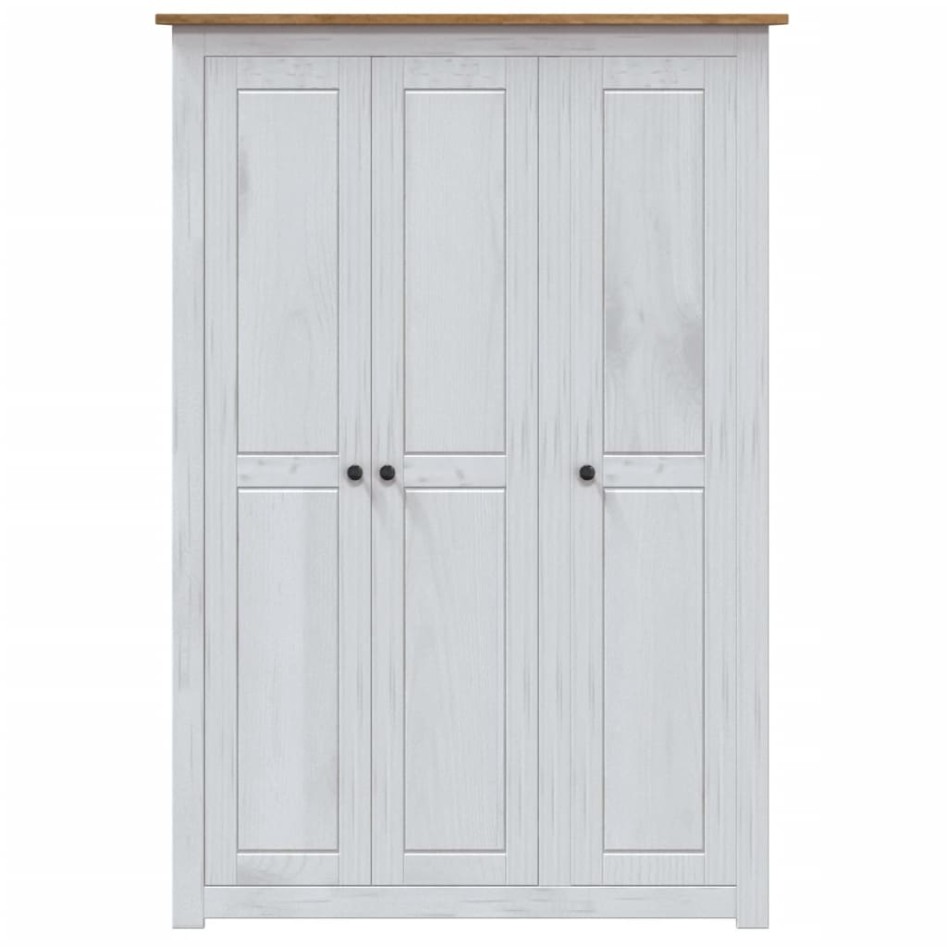 Armario de 3 puertas pino Panamá Range blanco 118x50x171,5