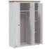 Armario de 3 puertas pino Panamá Range blanco 118x50x171,5