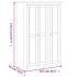 Armario de 3 puertas pino Panamá Range blanco 118x50x171,5